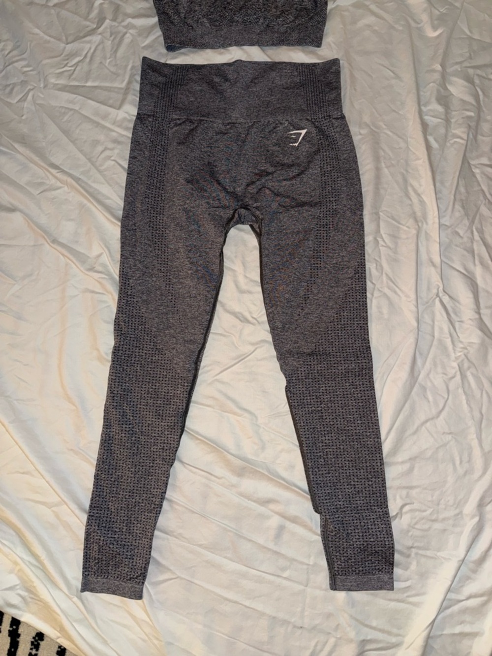 Gymshark High-Waist Grey Seamless Leggings - Small & Medium